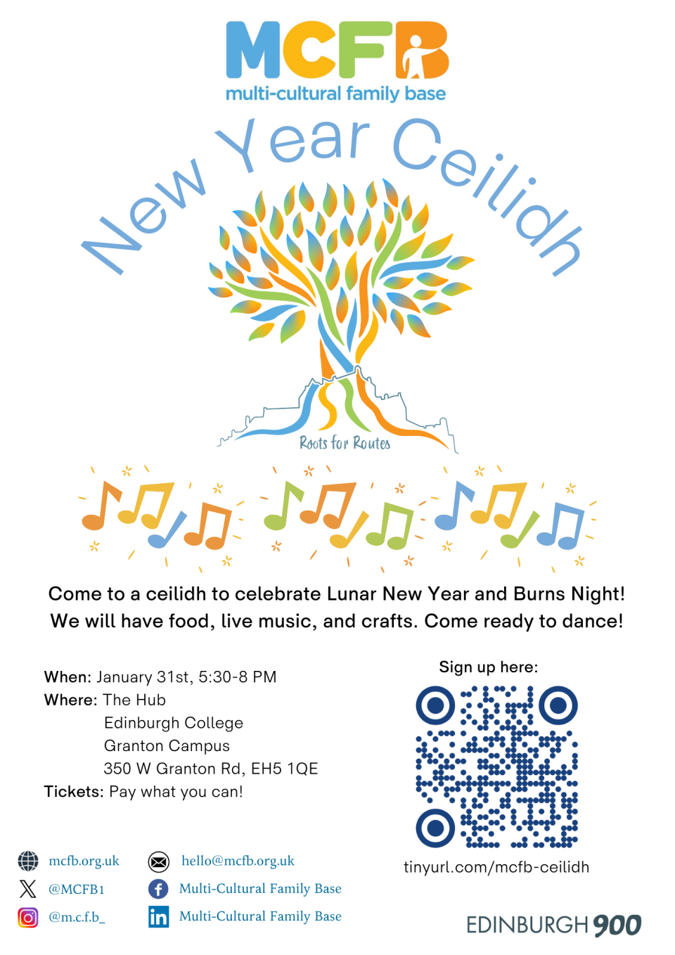 A flyer highlighting the different aspects of the events, including time, location, etc. 