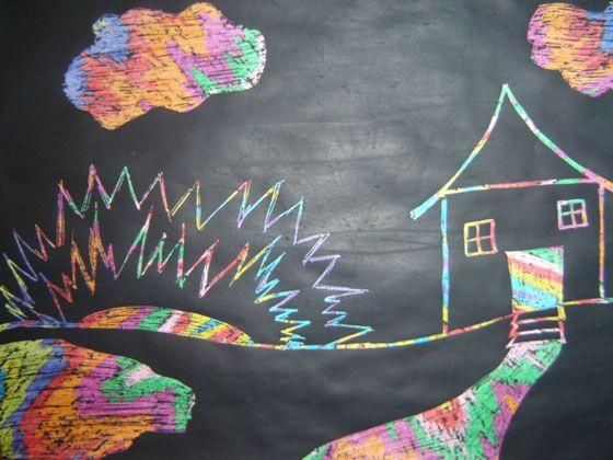 child's drawing of a house