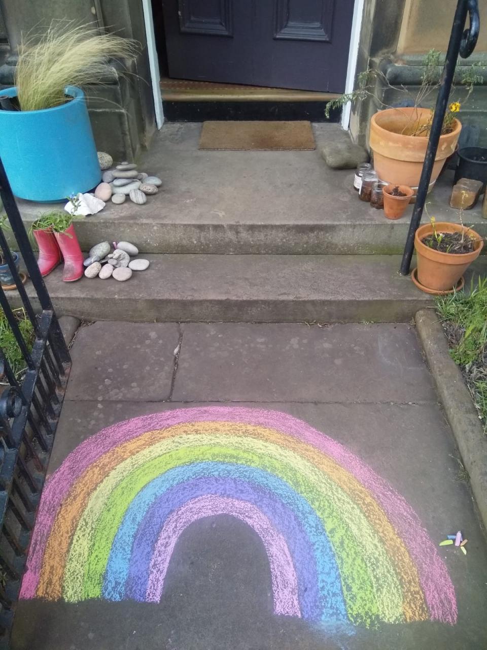 rainbow on doorstep