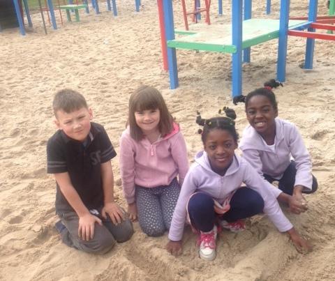 young children in playpark