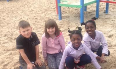 young children in playpark