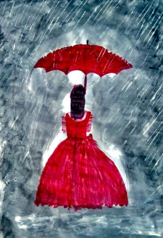 lady with umbrella